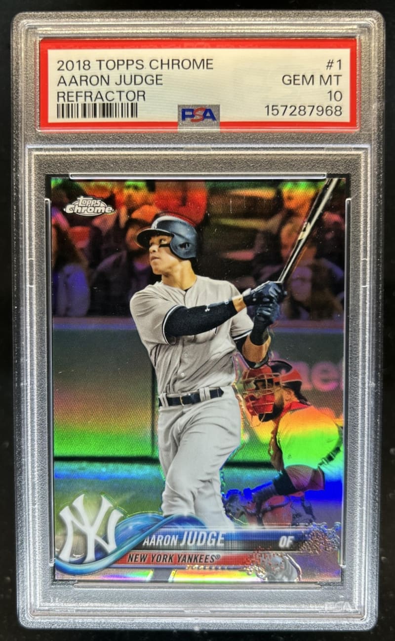 2018 Topps Chrome Refractor Aaron Judge #1 front