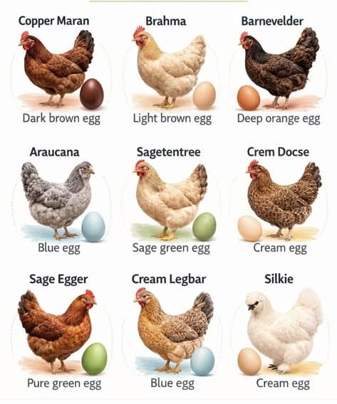 Chicken Breeds and Their Egg Colors