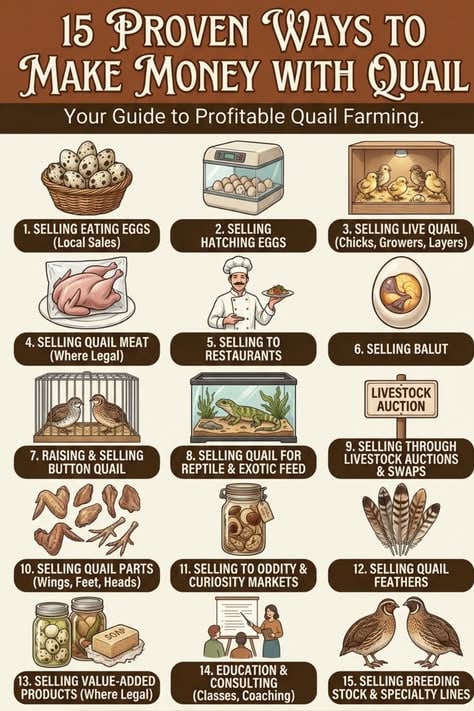 15 Proven Ways to Make Money with Quail Farming