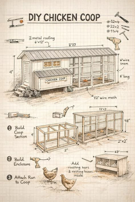 DIY Chicken Coop: Blueprint, Dimensions & Assembly Guide