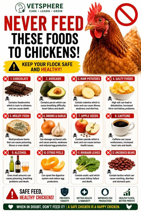 12 Toxic Foods You Should Never Feed Your Chickens