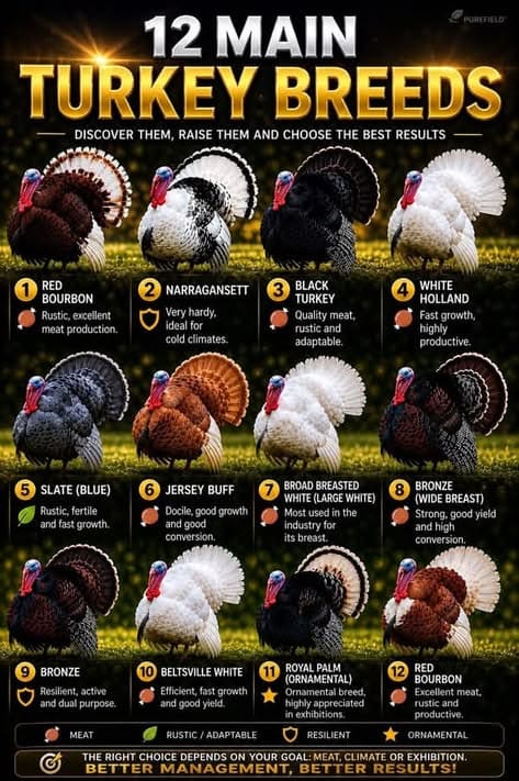 12 Main Turkey Breeds: Choosing for Meat, Climate, or Show