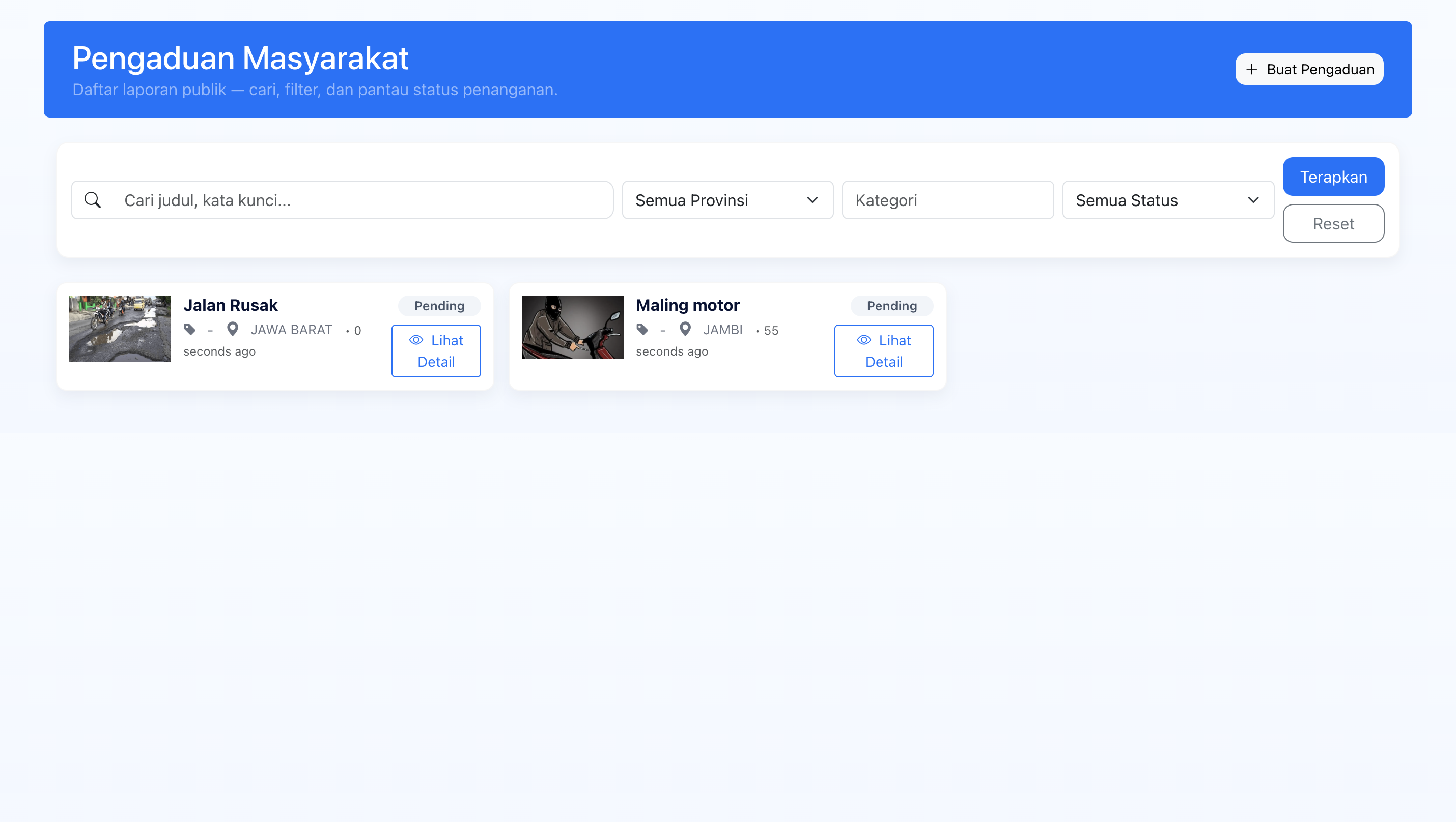 Pengaduan Masyarakat