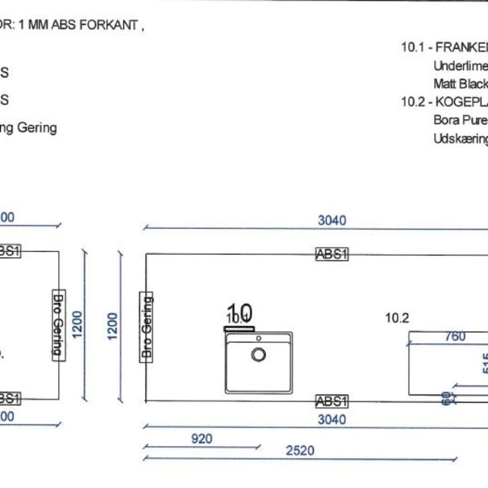 20 mm laminat med bro løsning
