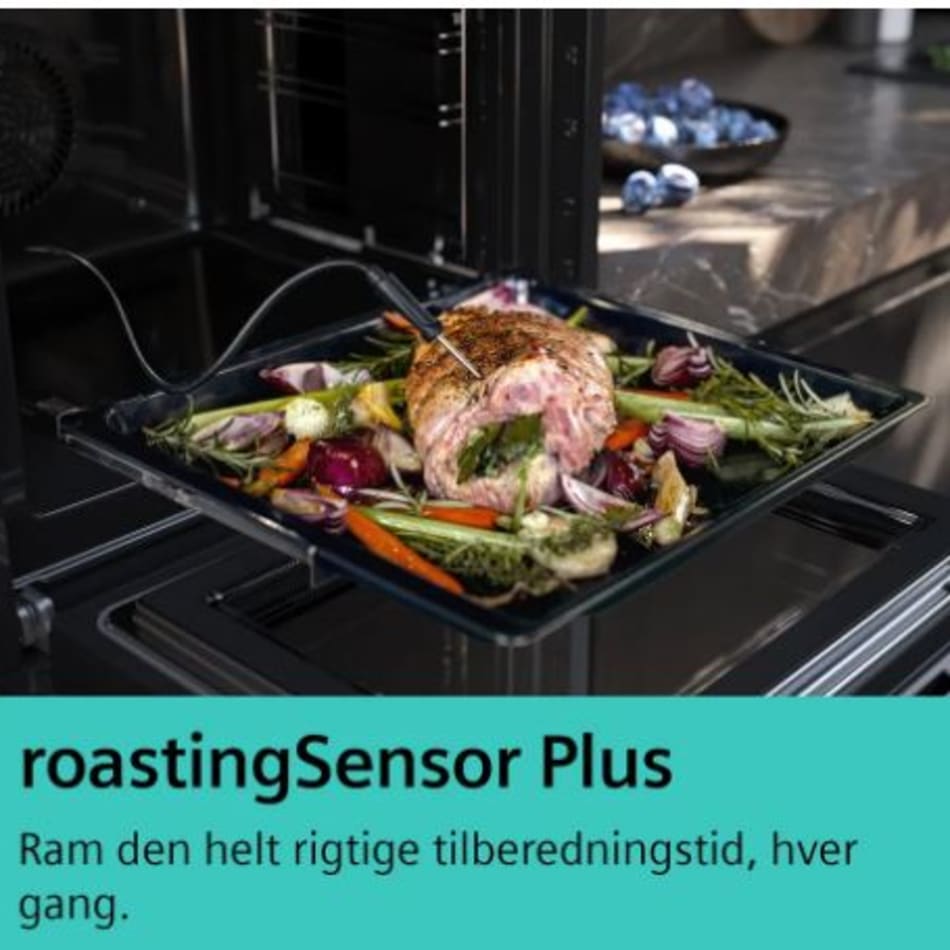 Siemens kompaktovn m/Damp og rostingssensor