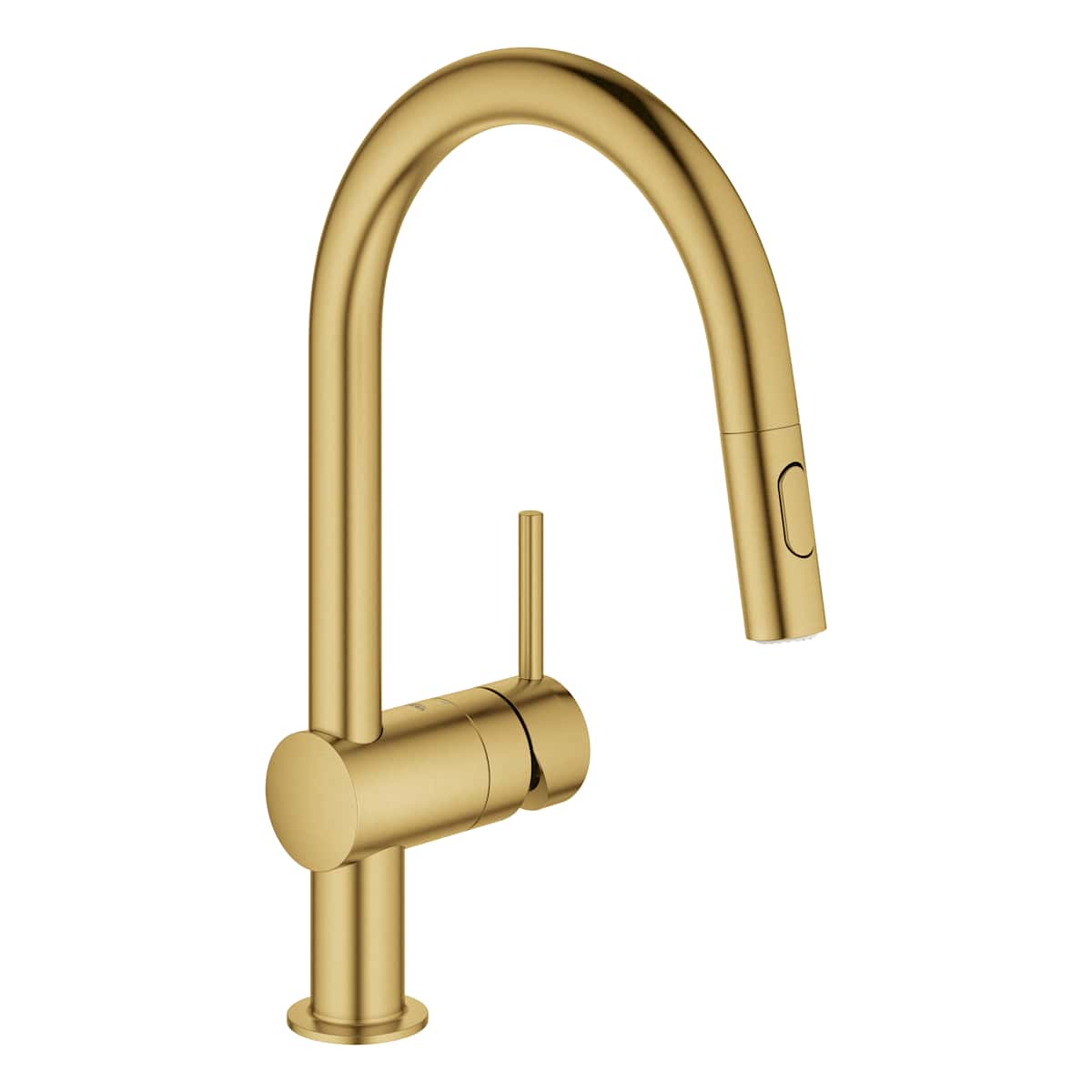 Grohe Minta børstet messing, utrekkbar dusj, C-tut  norema kjøkken.