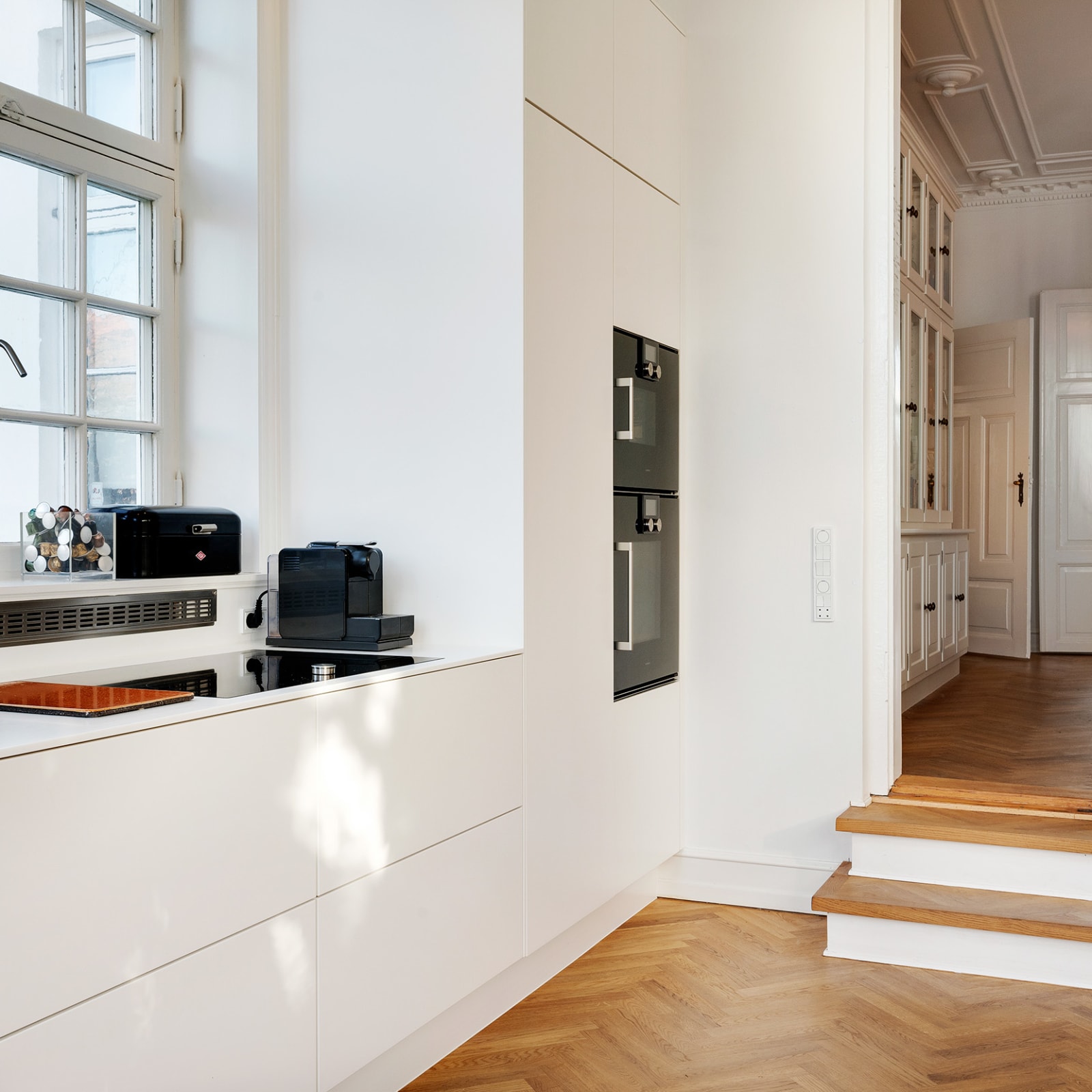 The conservation-worthy property from 1905 has had a new extension with a kitchen-dining room