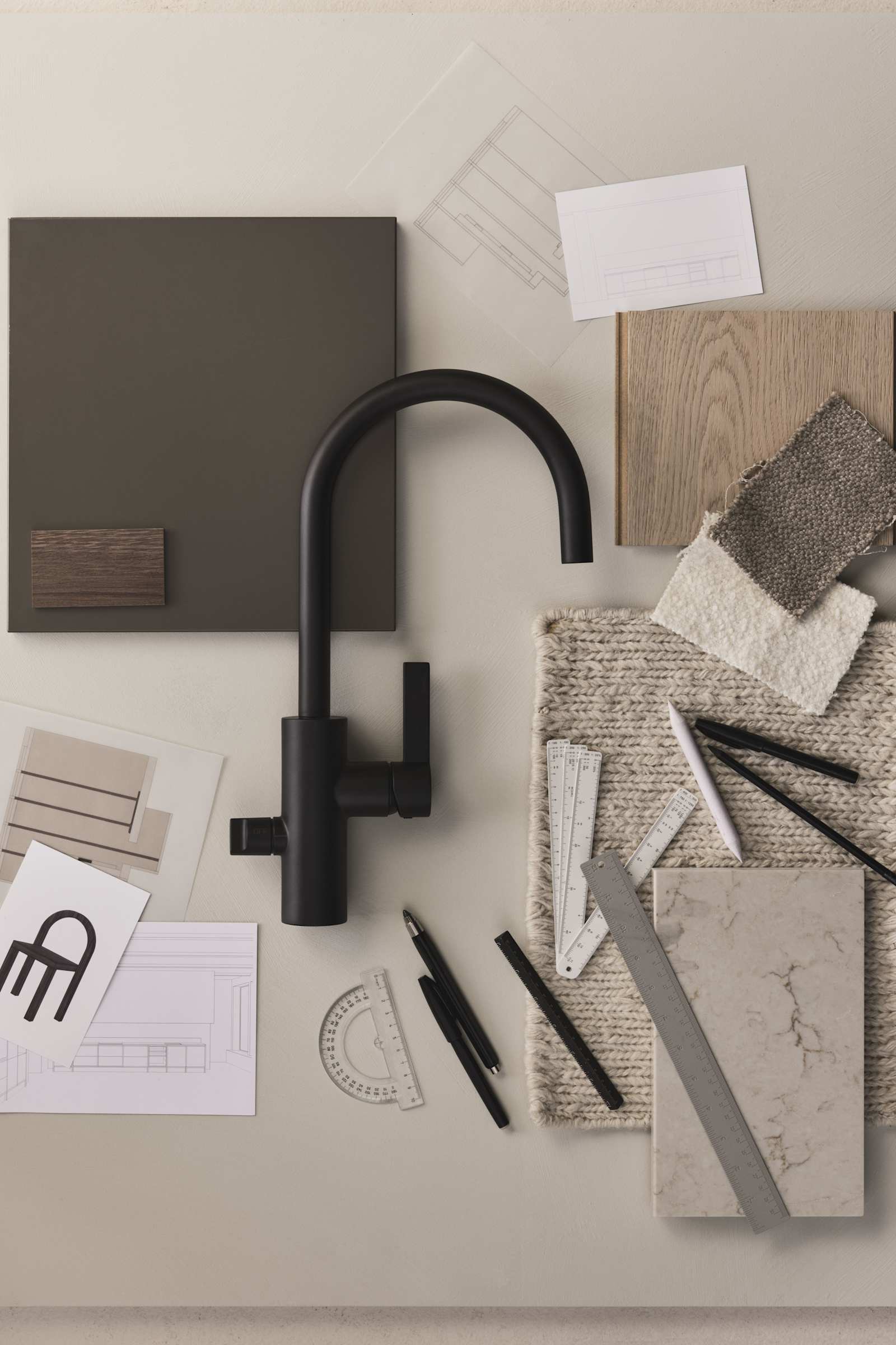 Lämmin minimalismi - Moodboard.