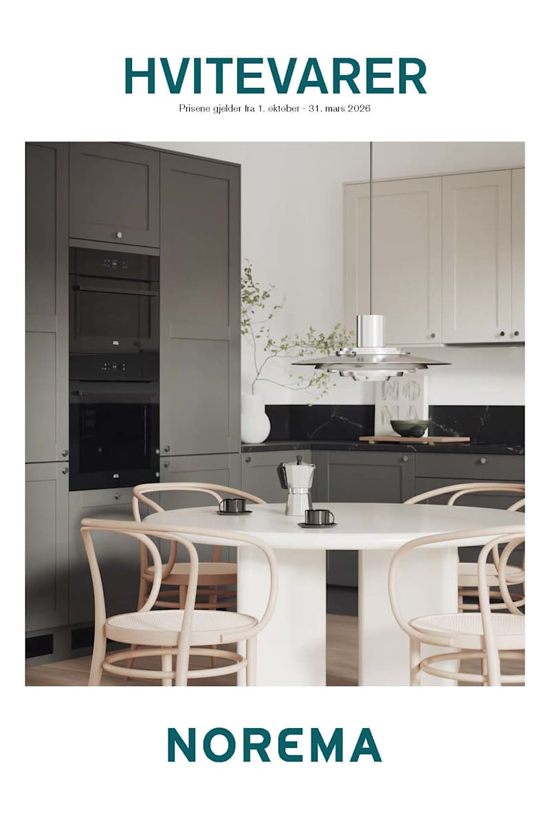 Hvitevarekampanje Norema kjøkken 1. april - 30. september 2025
