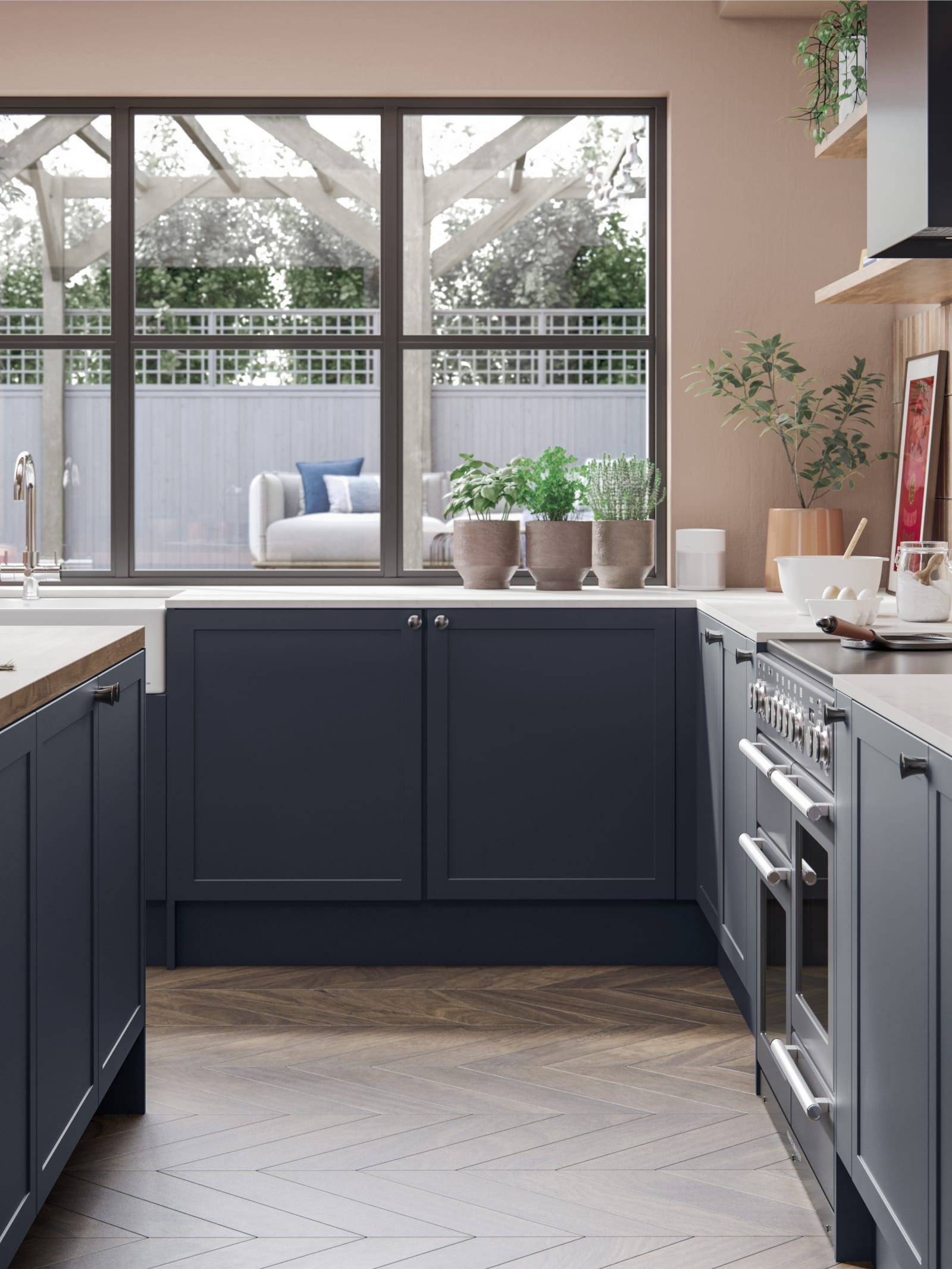 Dunham kitchen by Magnet. Smooth matt finish traditional or modern style available in over 20 colours.