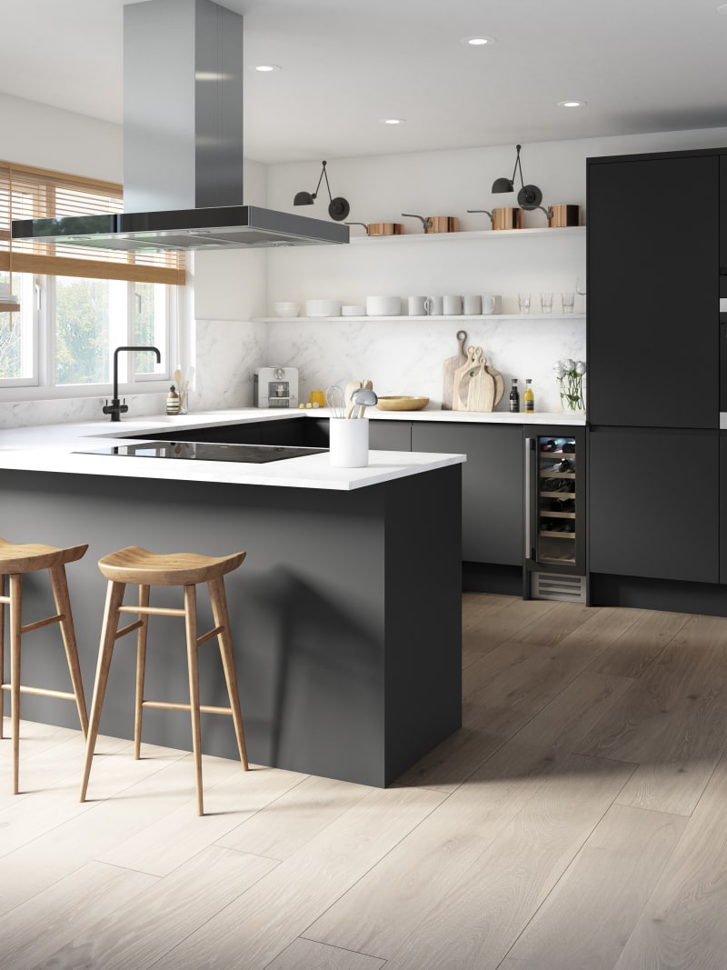 Matt Black Kitchen Ideas Magnet