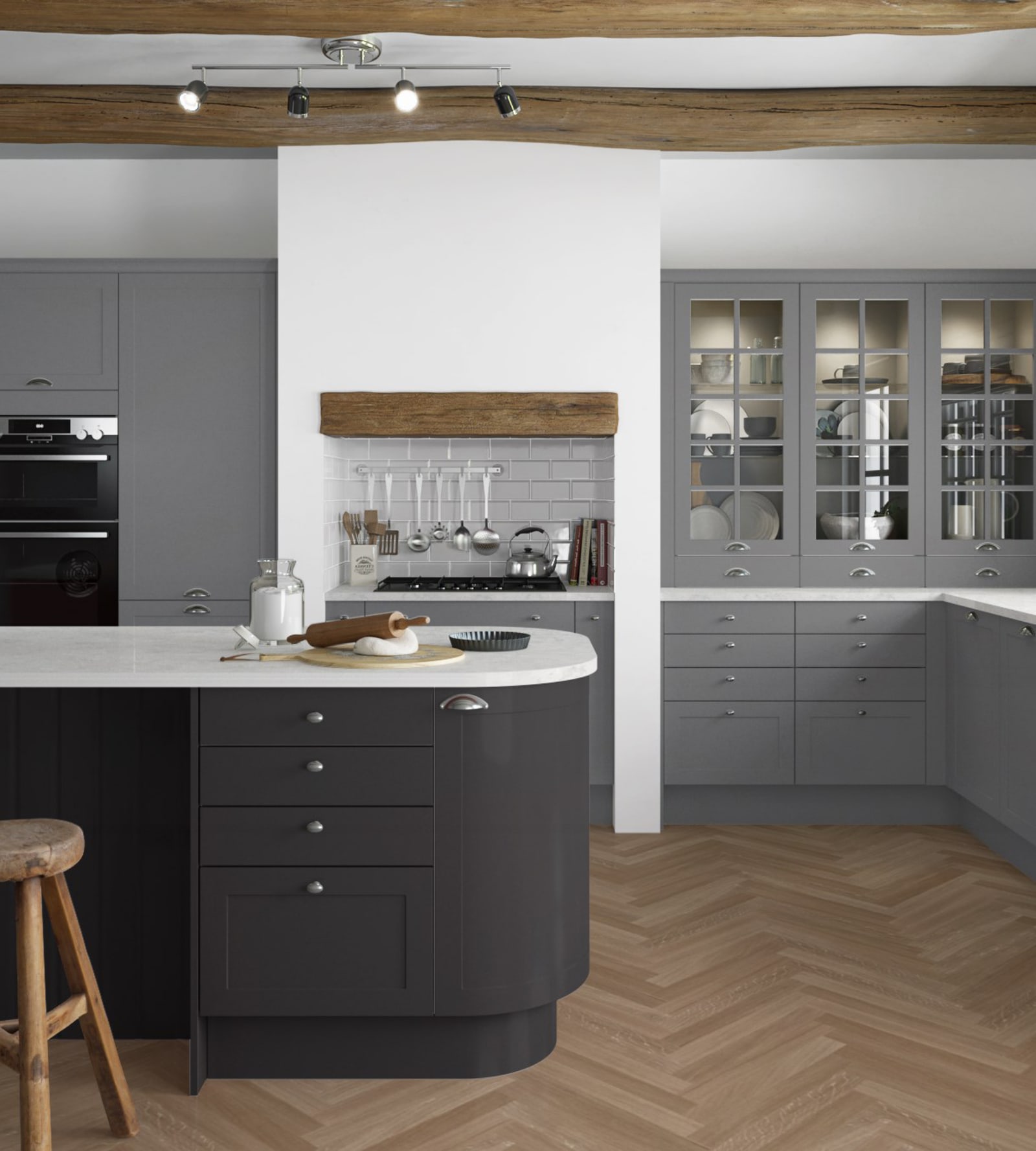 Dunham kitchen by Magnet. Smooth matt finish traditional or modern style available in over 20 colours.