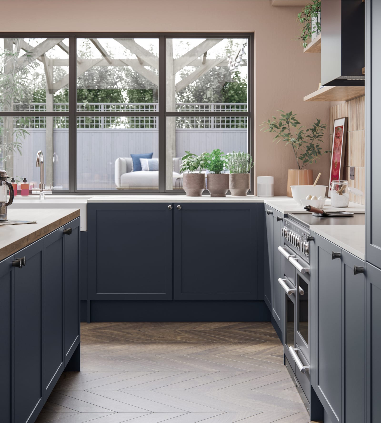 Dunham kitchen by Magnet. Smooth matt finish traditional or modern style available in over 20 colours.