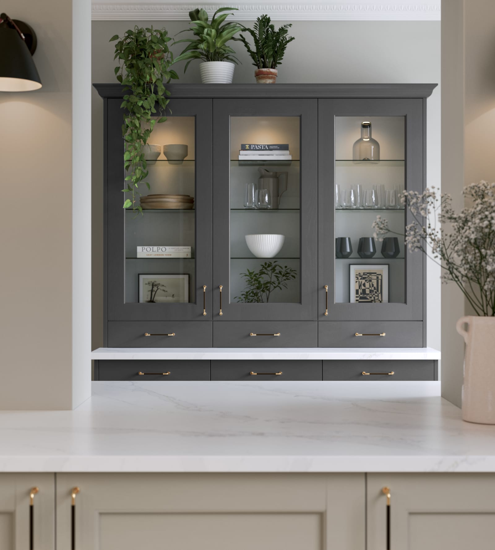 Ludlow kitchen. Our latest Shaker door, with a modern country-style. Available in all 20 Magnet Create colours.