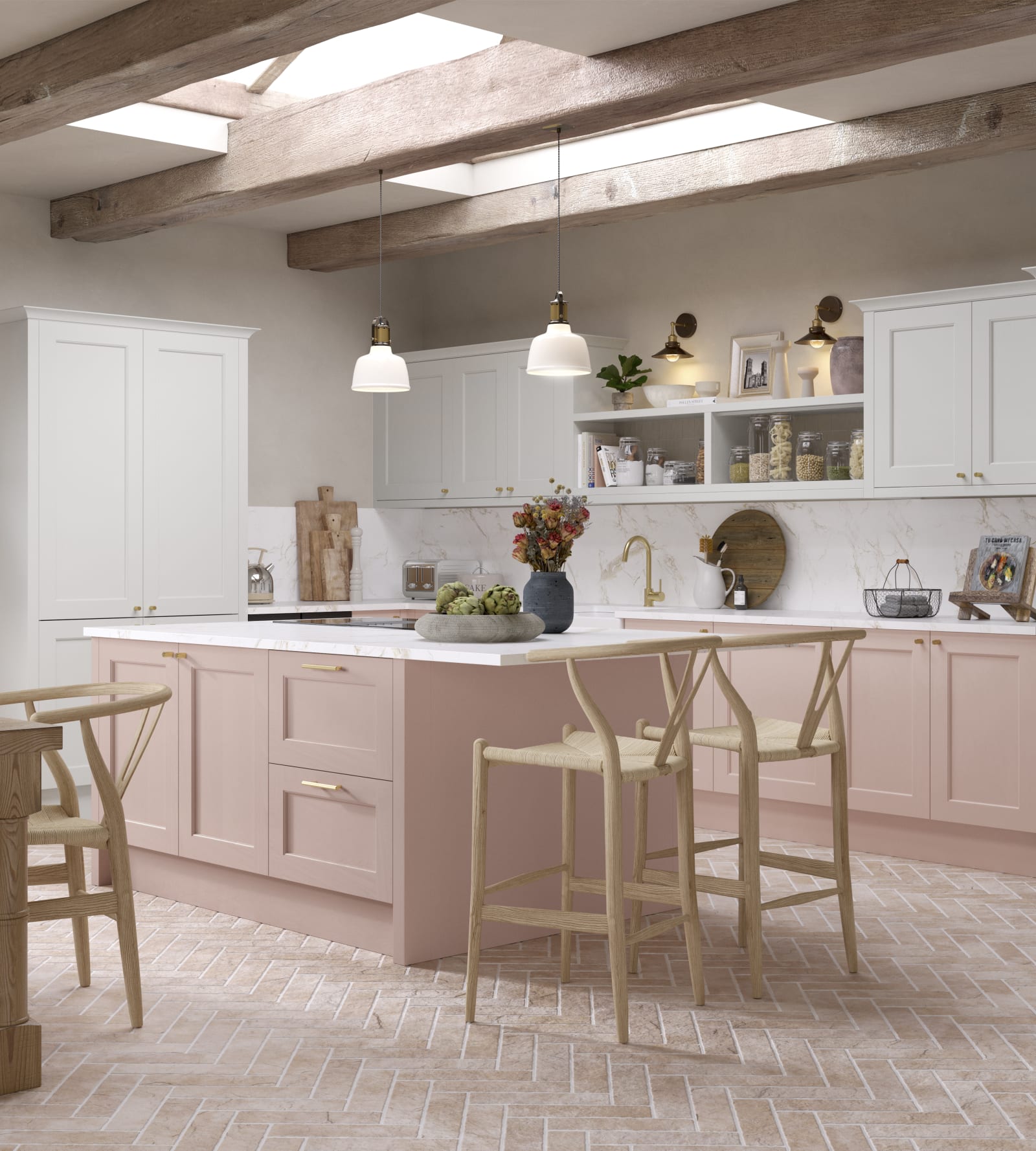 Pastel wooden kitchen store