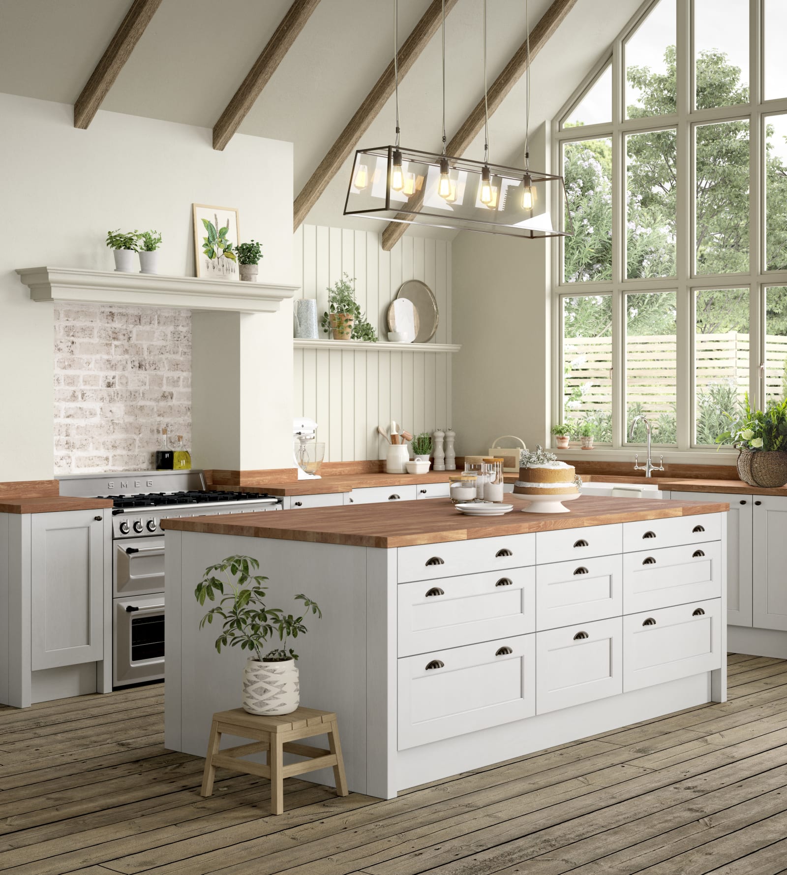 Ludlow kitchen. Our latest Shaker door, with a modern country-style. Available in all 20 Magnet Create colours.