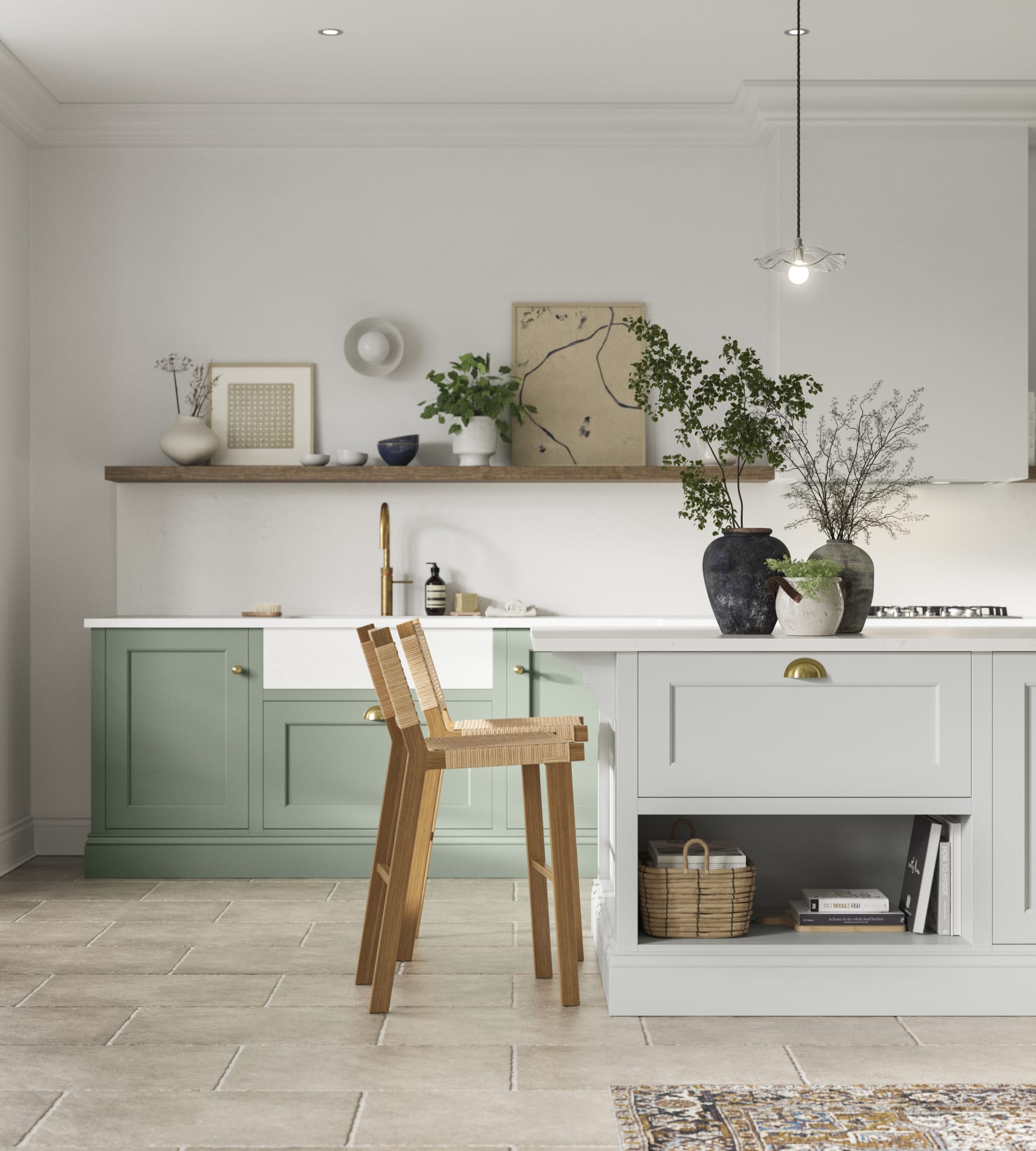 Pastel wooden kitchen hotsell