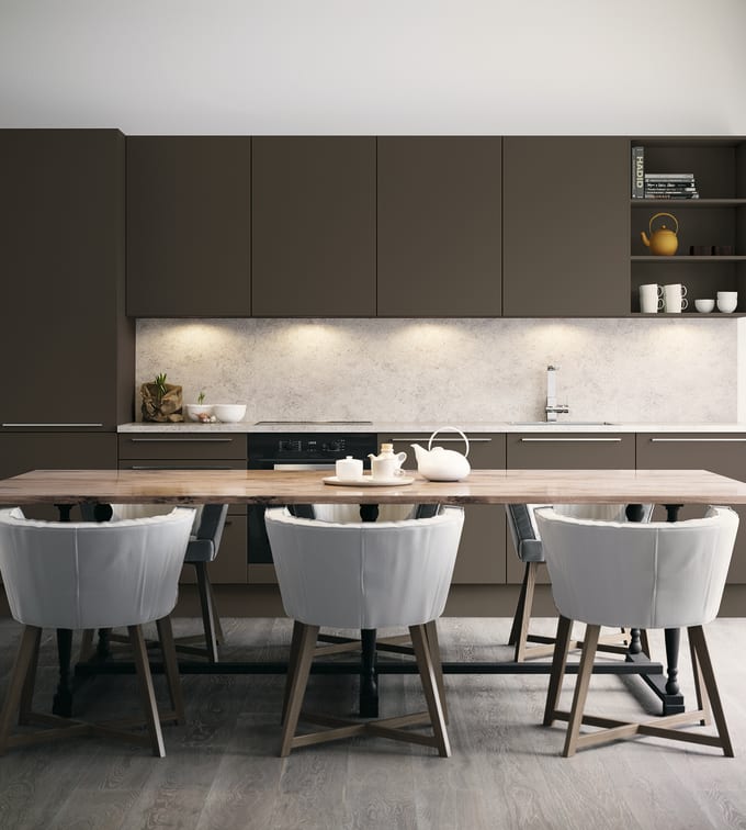 Uno er en modell som tilpasser seg omgivelsene og blir det kjøkkenet du ønsker. Fås i 15 ulike standardfarger.