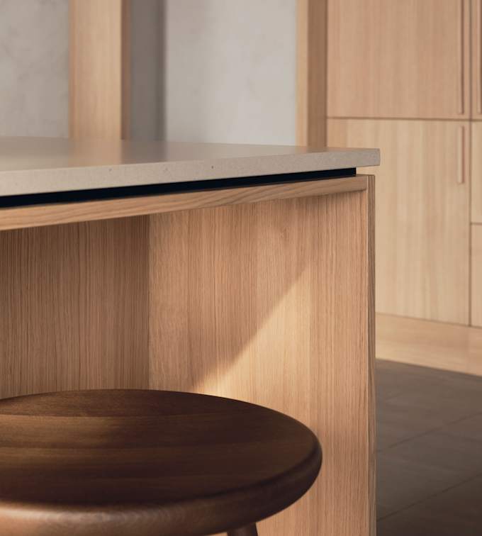 Within Wood kombinerer moderne design med gjennomtenkte funksjoner. Med vertikal trestruktur, naturlige materialer og gjennomtenkte detaljer skapes et rom som oppleves både rolig og innbydende.