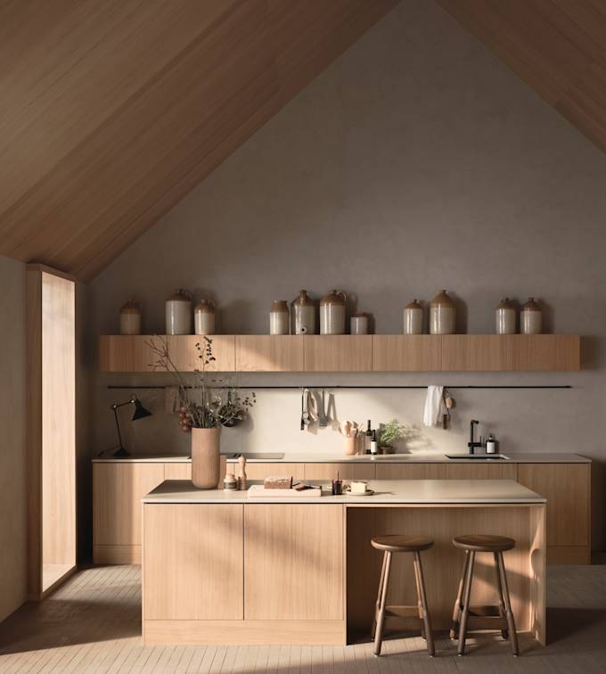 Within Wood kombinerer moderne design med gjennomtenkte funksjoner. Med vertikal trestruktur, naturlige materialer og gjennomtenkte detaljer skapes et rom som oppleves både rolig og innbydende.