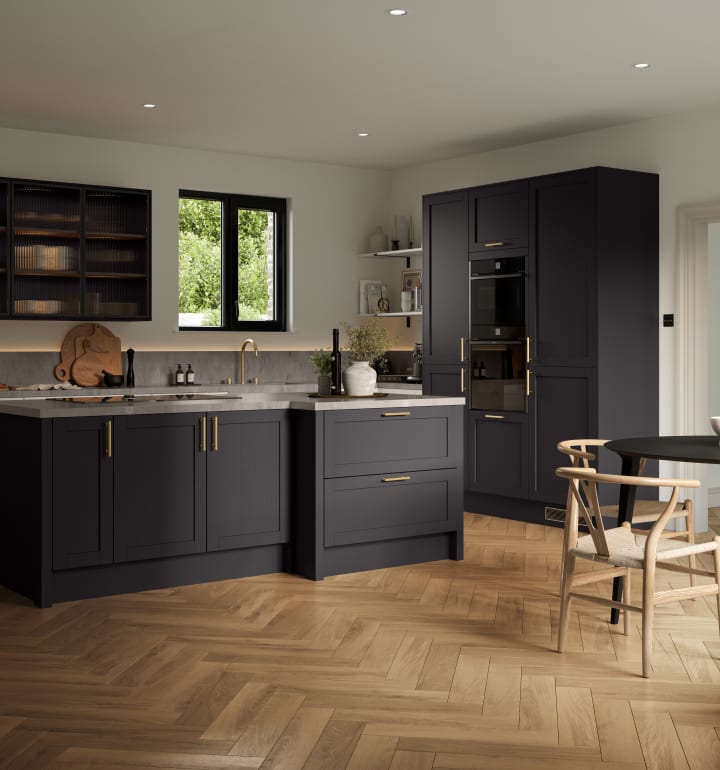Dark gray cheap kitchen cabinets