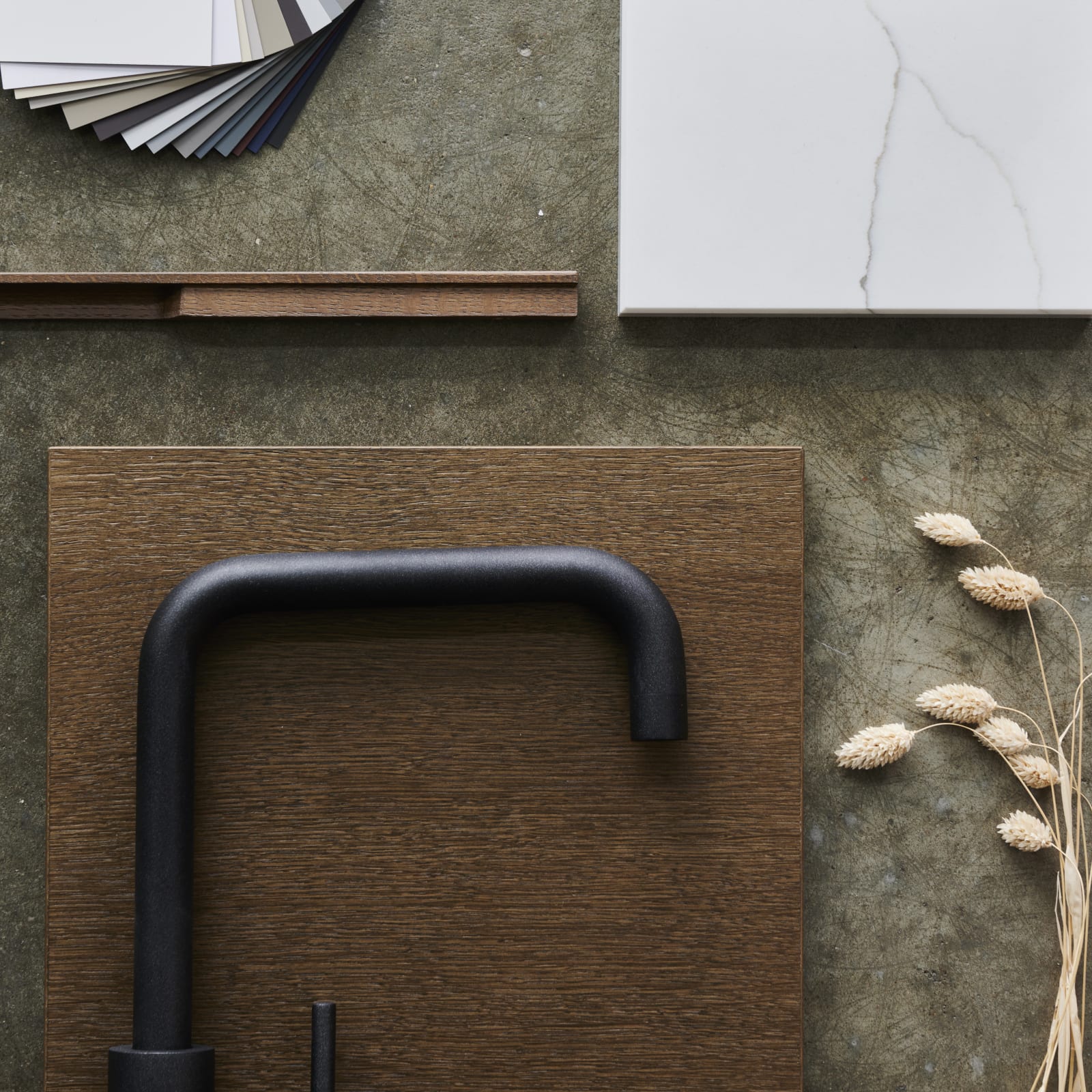 Moodboard køkken finer sort armatur