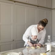 Vår vakre Scala Inframe modell i fargen soothing beige på Lindhjem gård.