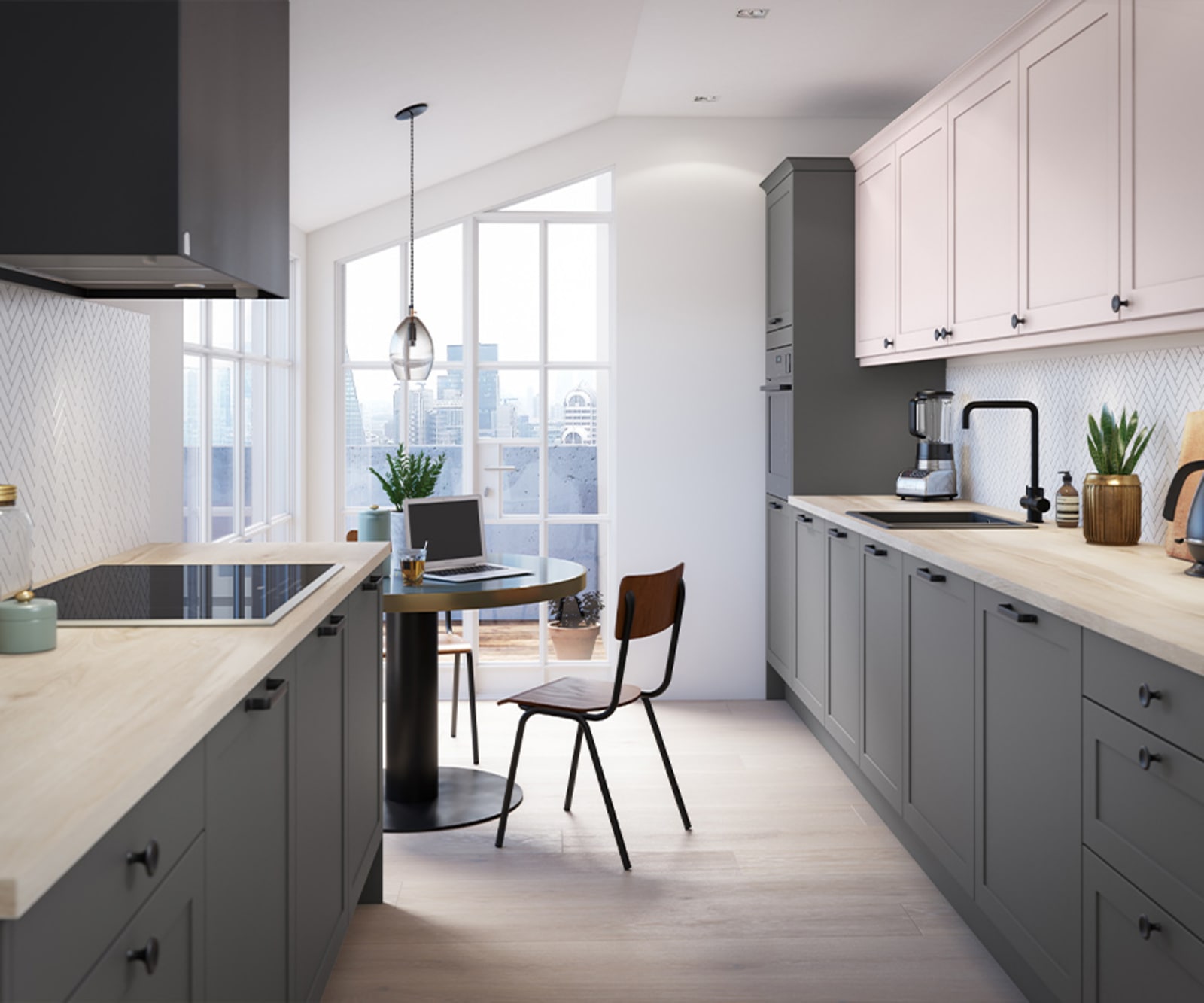 Dunham kitchen by Magnet. Smooth matt finish traditional or modern style available in over 20 colours.