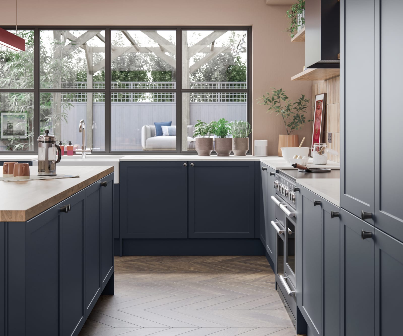 Dunham kitchen by Magnet. Smooth matt finish traditional or modern style available in over 20 colours.