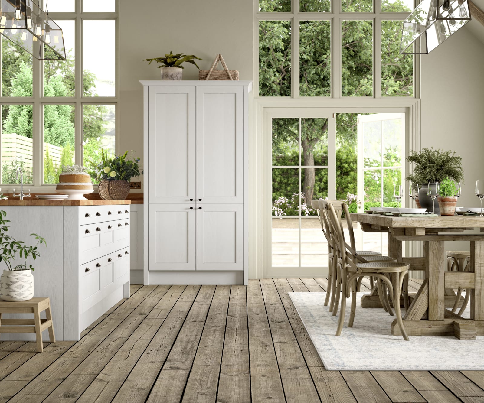 Ludlow kitchen. Our latest Shaker door, with a modern country-style. Available in all 20 Magnet Create colours.