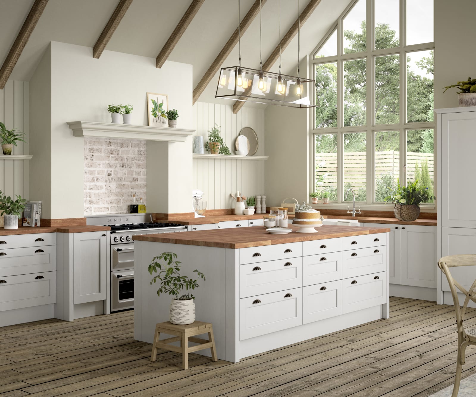 Ludlow kitchen. Our latest Shaker door, with a modern country-style. Available in all 20 Magnet Create colours.