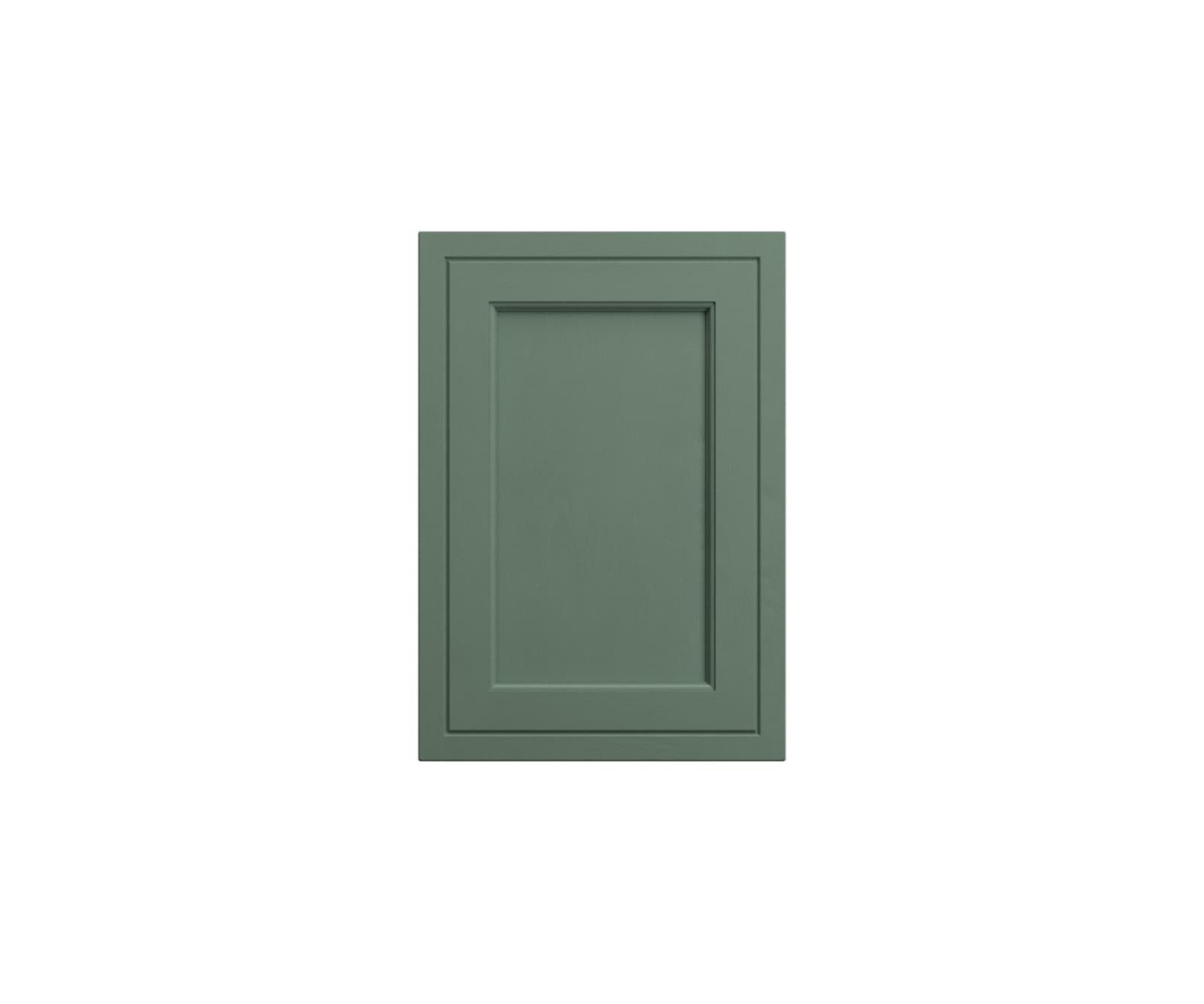 Bewdley Shaker frontal in shade Eucalyptus Green.