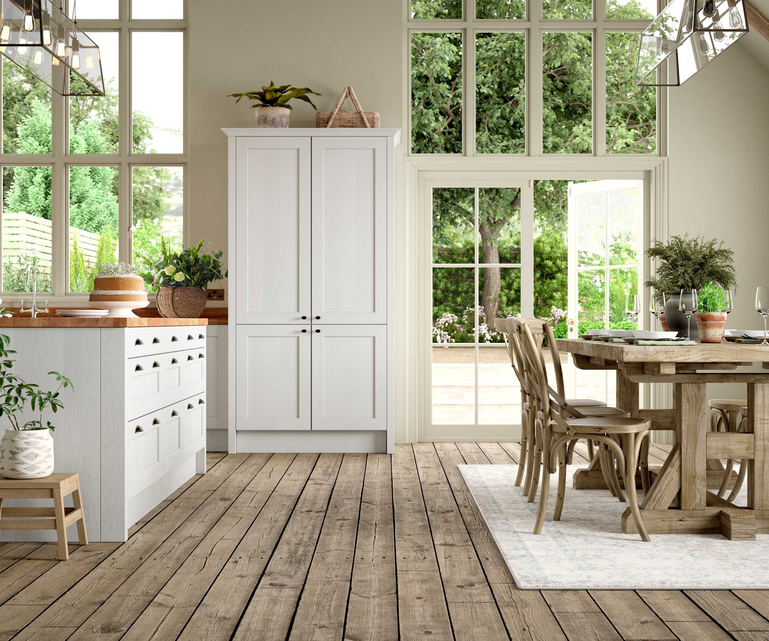 Ludlow kitchen. Our latest Shaker door, with a modern country-style. Available in all 20 Magnet Create colours.
