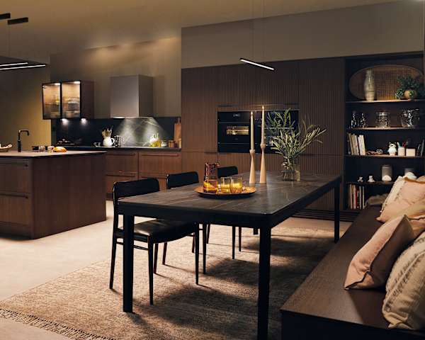 Dining room table in Nordic Nature kitchen from Magnet