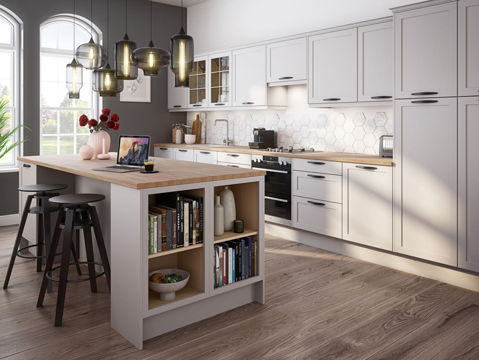 Dunham kitchen by Magnet. Smooth matt finish traditional or modern style available in over 20 colours.