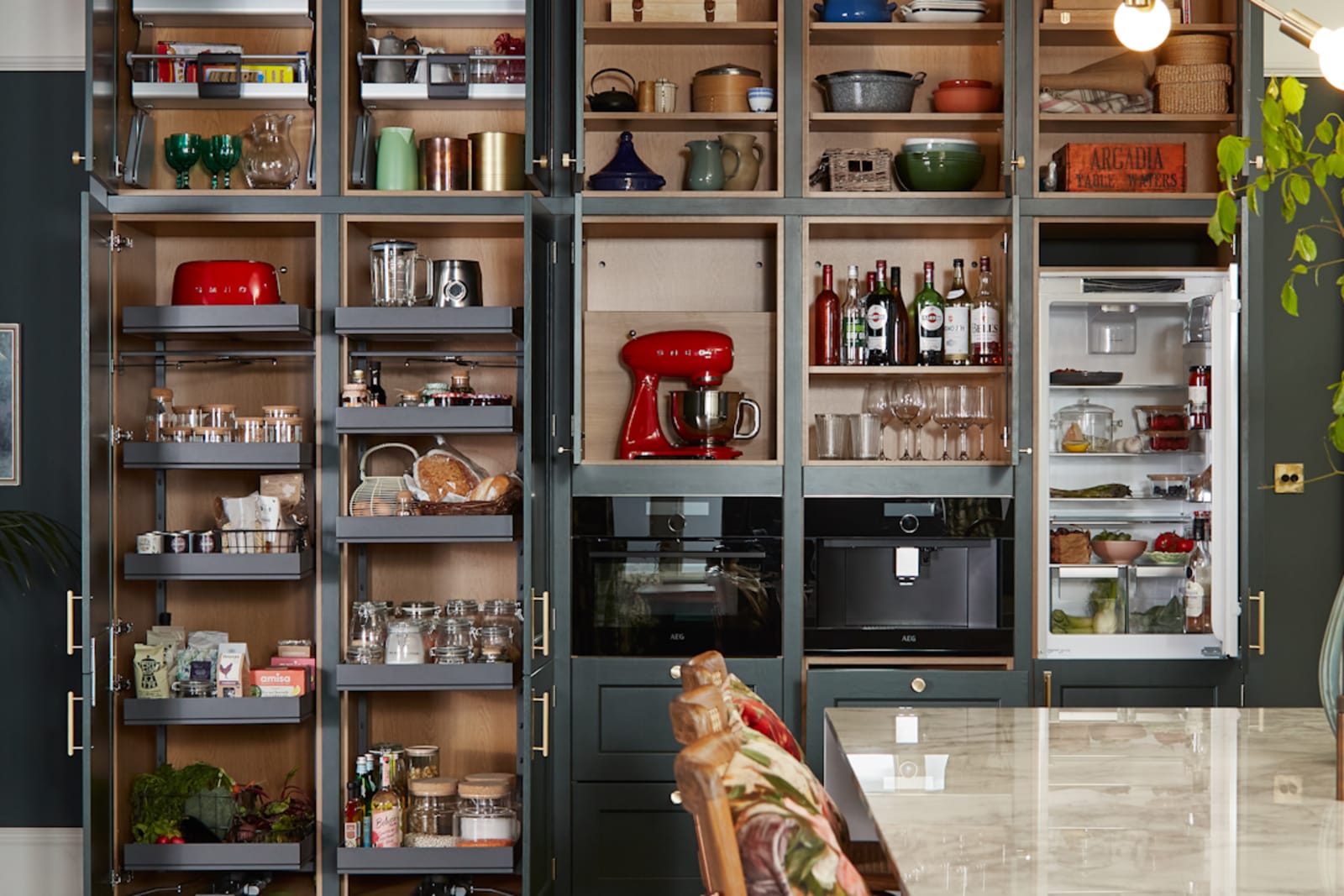 Opened larder doors in Ludlow arboretum green