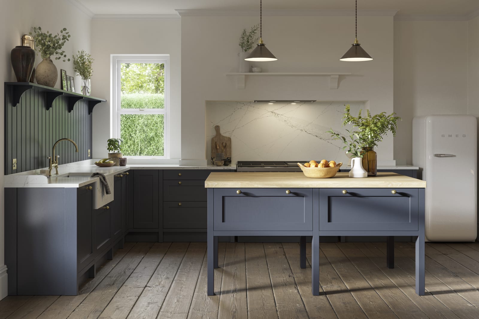 Dark small online kitchen