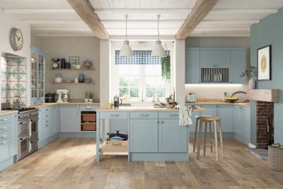 Dunham kitchen by Magnet. Smooth matt finish traditional or modern style available in over 20 colours.