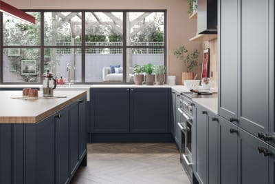 Dunham kitchen by Magnet. Smooth matt finish traditional or modern style available in over 20 colours.