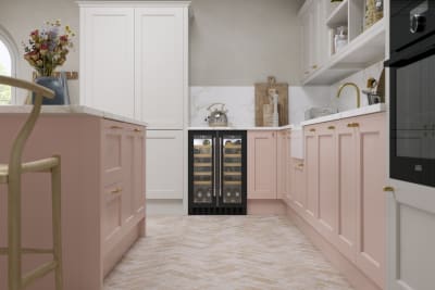 Ludlow kitchen. Our latest Shaker door, with a modern country-style. Available in all 20 Magnet Create colours.