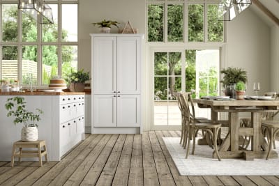 Ludlow kitchen. Our latest Shaker door, with a modern country-style. Available in all 20 Magnet Create colours.