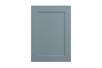 Shaker-style panelled frontal with tactile woodgrain from Magnet in blue shade Portland Blue