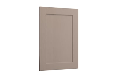Shaker-style panelled frontal with tactile woodgrain from Magnet in neutral shade Cornish Clay