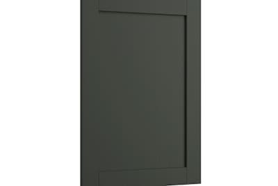 Shaker Ambleside frontal with sleek and modern frame width in the dark green shade Fern