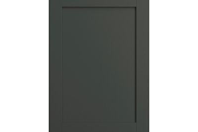 Shaker Ambleside frontal with sleek and modern frame width in the dark green shade Fern