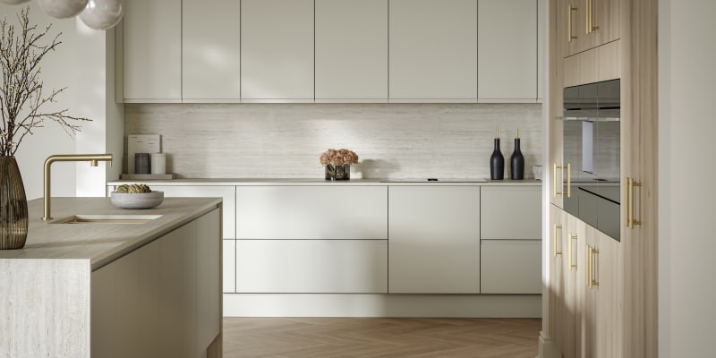 Magnet outlet handleless kitchen