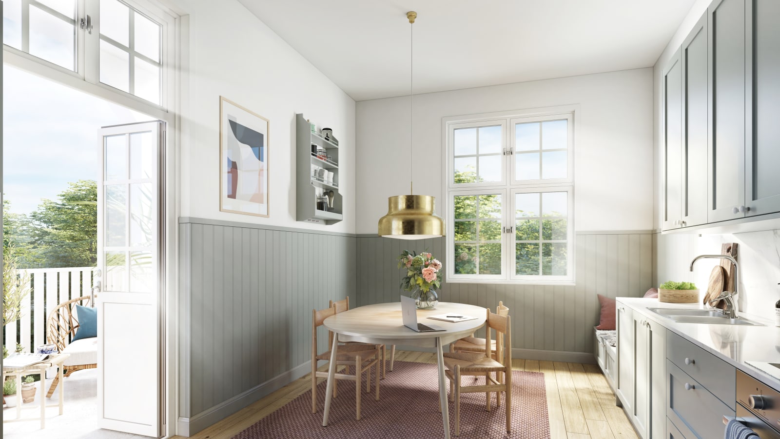 Marketenteriet Rindö kök nära balkong