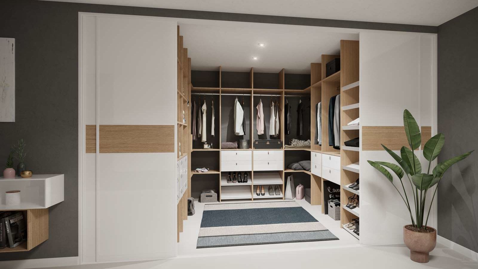 Walk-in closet: Indret en perfekt walk-in garderobe | INVITA