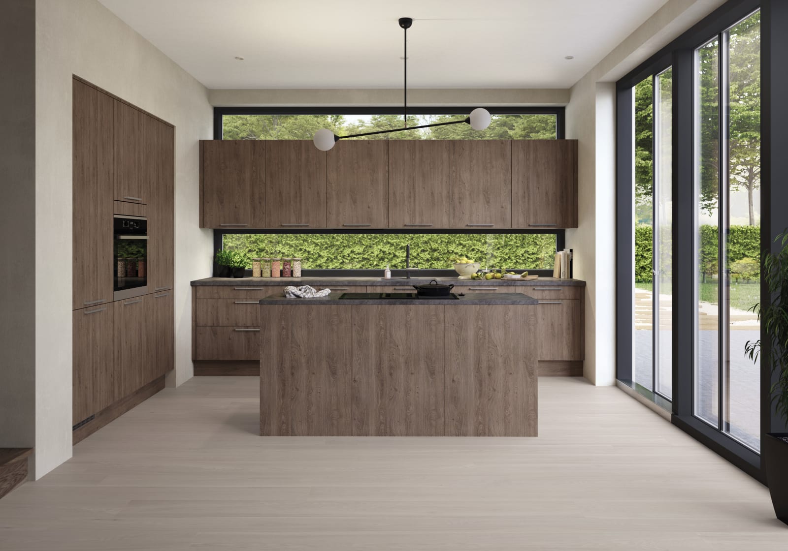 Norema kjøkken Basic Collection Nøtterøy Trøffelgrå kjøkkenøy moderne kjøkken flatpakket kjøkken