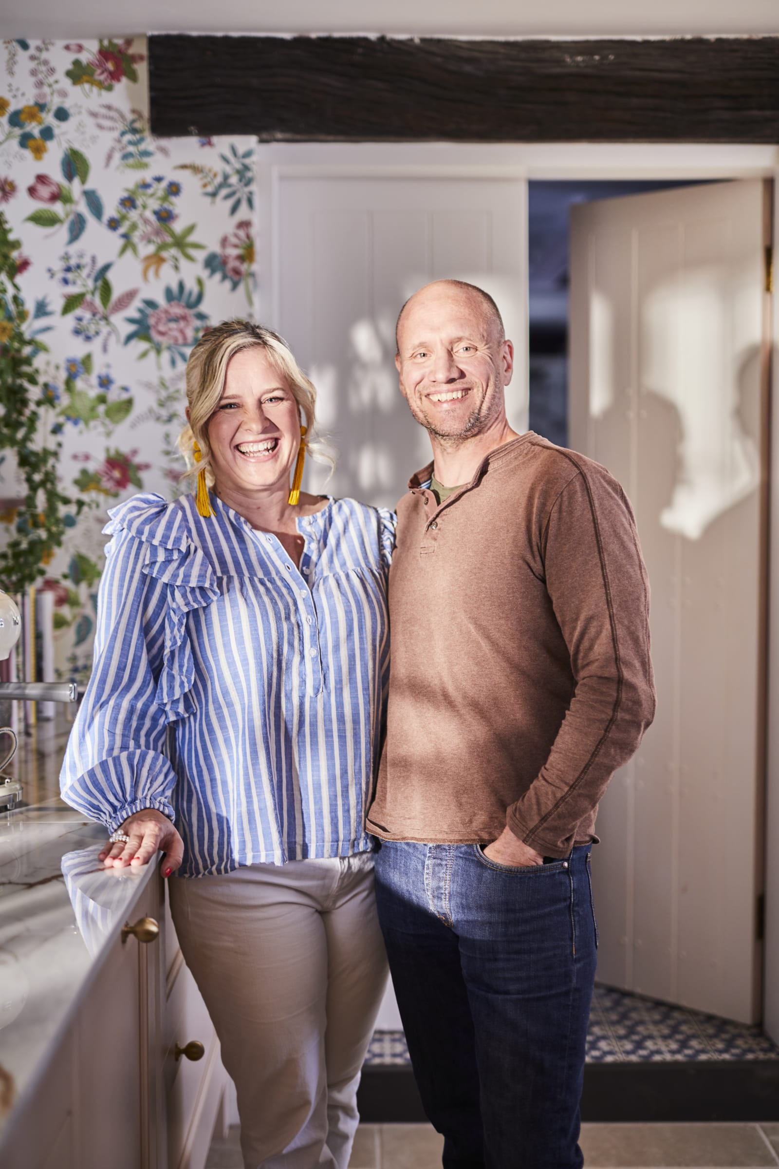 Portrait of Sophie and Tom, smiling